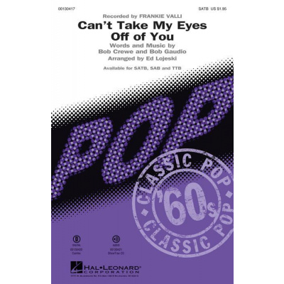 Frankie Valli: Can't Take My Eyes Off of You (noty na sborový zpěv, SATB) - SADA 5 ks