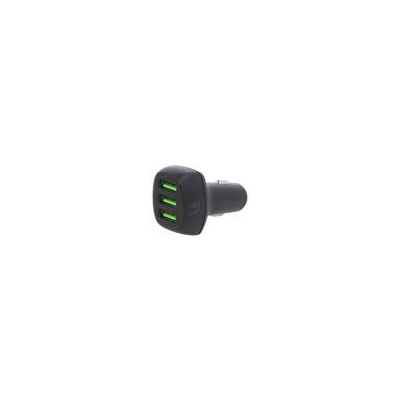GREEN CELL Automobilový napájecí zdroj USB A zásuvka x3 černá