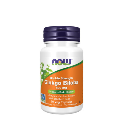 Now Foods Now Ginkgo Biloba Double Strenght 120 mg 50 rostlinných kapslí