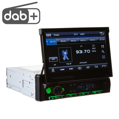80823DB 1DIN DAB / FM autorádio s výsuvným 7" LCD, Mirror link, Bluetooth, SD/DUAL-USB/RDS
