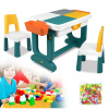 LZQ 6 in1 Dětský stůl na hraní Dětský psací stůl s úložným prostorem Dětská sedací souprava Stavebnice Stůl na písek Stůl na vodu
