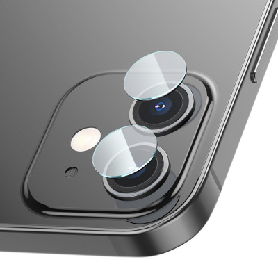 Baseus 2x 0,25 mm reinproced lens tempered glass camera protector pro iPhone 12 / iPhone 12 mini transparent SGAPIPH54N-JT02