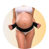 Nastavitelný těhotenský podpůrný pás CARRIWELL pod bříško Barva: Černá velikost S/M