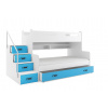 b2b1 BMS-group Patrová postel MAX 3 120x200 cm, bílá/modrá