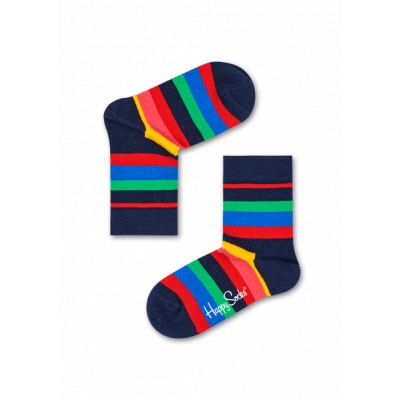 Dětské barevné ponožky Happy Socks s pruhy, vzor Stripe