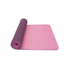 YATE Yoga Mat dvouvrstvá, materiál TPE růžová/fialová
