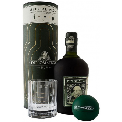 Diplomatico Reserva Exclusiva 12Y 40% 0,7l Tuba + (Sklo, Forma na led)