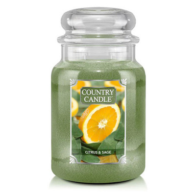 Country Candle Vonná Svíčka Citrus & Sage, 652 g