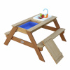 AXI Emily dětský piknikový stůl na písek a vodu ze dřeva | stůl na hraní s vodou a pískem s víkem, nádobami a umyvadlem | dětský stůl / stůl na bláto v