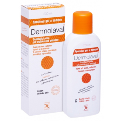 Inamed Dermolaval Sprchový gel a šampon pH 5,5 Medová péče 200 ml