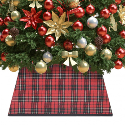 zahrada-XL Podložka pod vánoční stromek červená a černá 48 x 48 x 25 cm