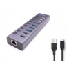 i-tec USB 3.0/USB-C nabíjecí HUB 9port LAN + Power Adapter 60 W CACHARGEHUB9LAN