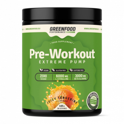 GREENFOOD NUTRITION Performance Pre-Workout 495g Juicy Mandarinka