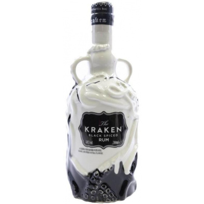 The Kraken Black Spiced Black and White Ceramic LE 40% 0,7 l (holá láhev)