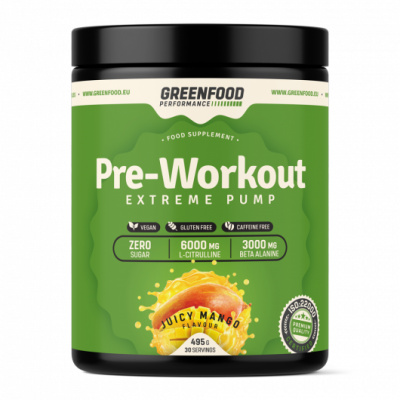 GREENFOOD NUTRITION Performance Pre-Workout 495g Juicy Mango
