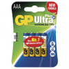 Baterie alkalická, AAA, 1.5V, GP, blistr, 4-pack, ultra plus