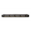 Patch panel POE Gigabit cat.5e 16p 1U Black stíněný, 19" rack