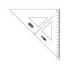 JUNIOR Pravítko - trojúhelník s ryskou, 16 cm, transparentní, nebalený