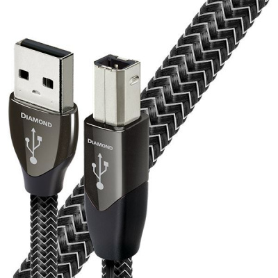 Audioquest Diamond USB AB 1,5m (Perfektní high-endový kabel s konektory USB A - USB B.)