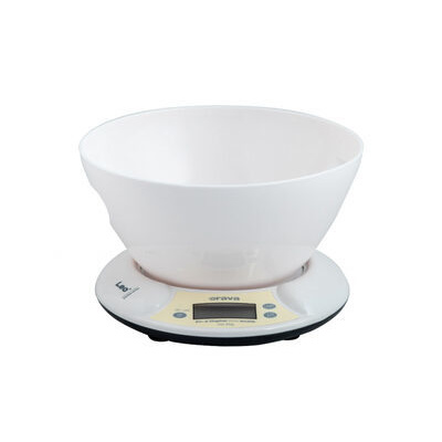Orava EV-2 bílá / Digitální kuchyňská váha / LCD / max. hmotnost 5 kg (EV-2)