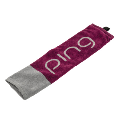 Ping Ladies Tri-fold Towel Damske Garnet/Heather Grey