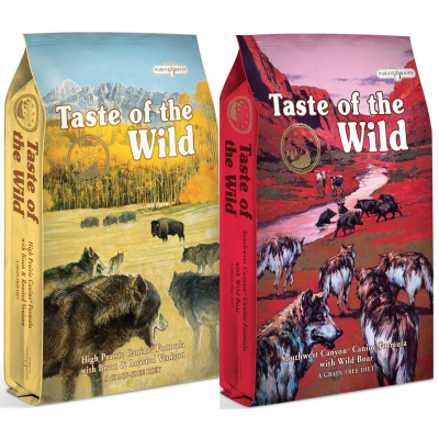 Taste of the Wild Southwest Canyon Canine 12,2 kg + Taste of the Wild High Prairie 12,2 kg