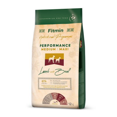 Fitmin výživový program Fitmin Dog Medium Maxi Performance Lamb with Beef Koupit:: 12 kg