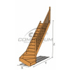 Dřevěné schody - VALBY spodní lomení KV 2850