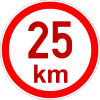 Samolepka rychlost 25km | Srovnanicen.cz