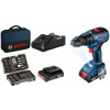 Bosch Sada GSR 18V-50 + 2 x 2,0 Ah + GAL 18 V-20 + 43 ks příslušenství 06019H5004