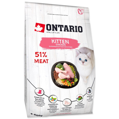Krmivo Ontario Kitten Chicken 0,4kg-KS
