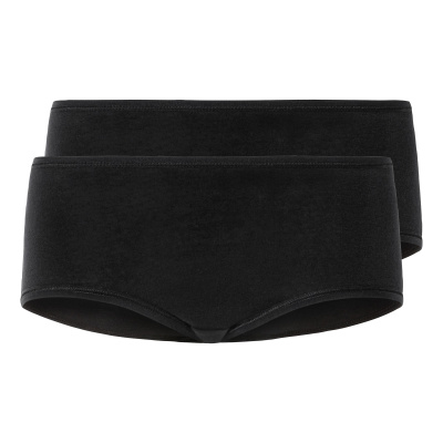 esmara Dámské kalhotky s BIO bavlnou, 2 kusy (M (40/42), černá)