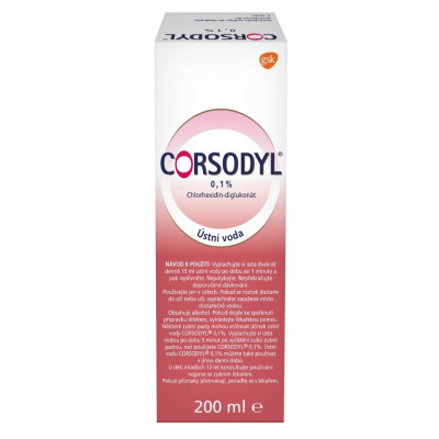 Corsodyl ústní voda 0.1% 200ml