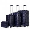 Cestovní set kufrů - KONO rodinný ABS se zámkem, tmavomodrý