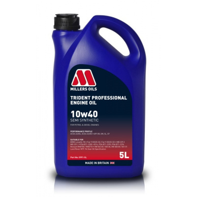 MILLERS OILS Trident Professional 10w40, polosyntetický, 5L