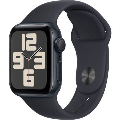 Apple Apple Watch SE (2023) GPS 40mm sportovní silikonový řemínek temně inkoustový M/L Černá