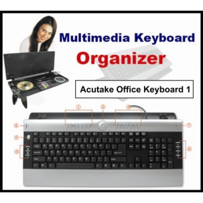 ACUTAKE ACU-OFFICEKEYBOARD 1 (Multimedia USB/PS2 and Organizer ) ENGLISH VERSION