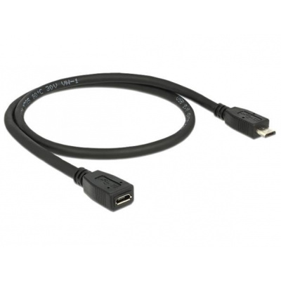 687470 - DeLock Delock prodlužovací kabel USB micro-B samec -gt; micro-B samice 0.5 m - 83567