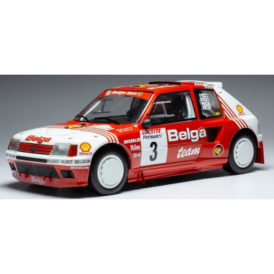 IXO Peugeot 205 T16 No.3 Belga Rally Ypres B.Darniche/A.Mahe 1985 1:18