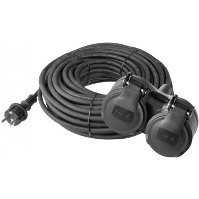 Prodlužovací kabel EMOS Prodlužovací kabel gumový 10m černý (1901021001)