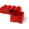 LEGO Úložný box 8 s šuplíky - červená