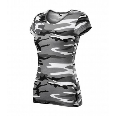 MALFINI Camo Pure - Tričko dámské Barva: camouflage gray, Velikost: 2XL