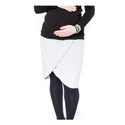 Těhotenská sukně Be MaaMaa - KALIA sv. šedá Velikosti těh. moda: M (38)