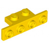 28802 Yellow Bracket 1 x 2 - 1 x 4 with Two Rounded Corners at the Bottom (Žlutý držák 1 x 2 - 1 x 4 se dvěma zaoblenými rohy na spodní straně)