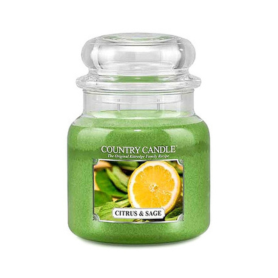 Svíčka ve skleněné dóze Country Candle, Citrus a šalvěj, 453 g