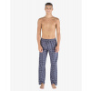 GINA pánské kalhoty dlouhé pyžamové pánské, šité, klasické, s potiskem Pyžama 2023 79163P - lékořice šedobílá M, vel. M, lékořice šedobílá