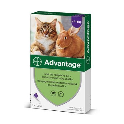 Advantage - 80 10% 1x0,8ml pro kočky nad 4kg