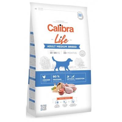 Calibra Dog Life Adult Medium Breed Chicken Velikost balení kg: 12 kg