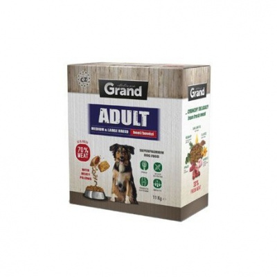 GRAND Dry Adult medium&large breed hovězí 11kg Grand