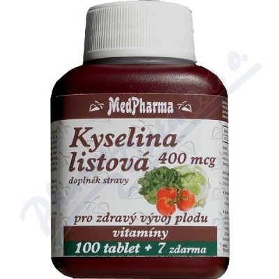 MedPharma Kyselina listová 400 mcg 107 tablet